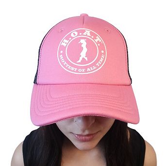 H.o.a.t. Hottest Of All Time Pink 5 Panel Mesh Trucker Hat