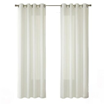 100% Polyester Rhapsody Lined European Sheer Texture Voile Grommet Panel