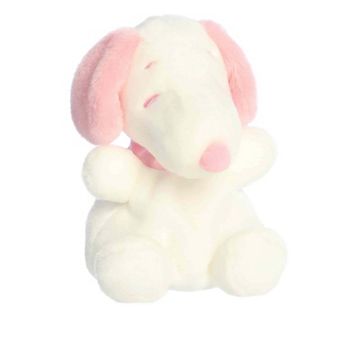 Aurora Mini Adorable Stuffed Animal 5" Snoopy Pink & White Palm Pals Peanuts