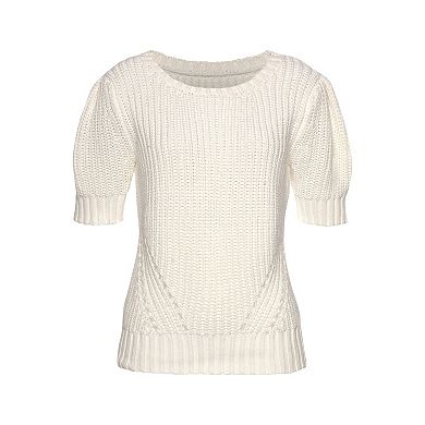 Lascana Women's Knitted Short Sleeve Sweater