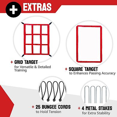 Volleyball Rebounder 4x7FT, 6-Angle Adjustable Bounce Back Net for Spiking, Setting & Bumping