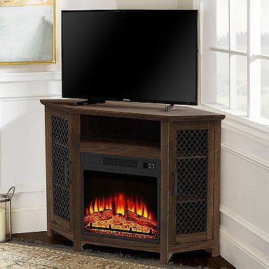 45" Media Console TV Stand For TVs Up To 50" With Fireplace Included