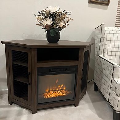 45" Media Console TV Stand For TVs Up To 50" With Fireplace Included