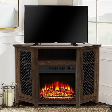 45" Media Console TV Stand For TVs Up To 50" With Fireplace Included