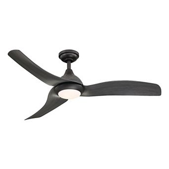 52" Modern ABS 3-Blade Propeller LED Ceiling Fan with Light and Remote