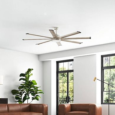 72" Larger Aluminum 8-Blade LED Ceiling Fan with Remote