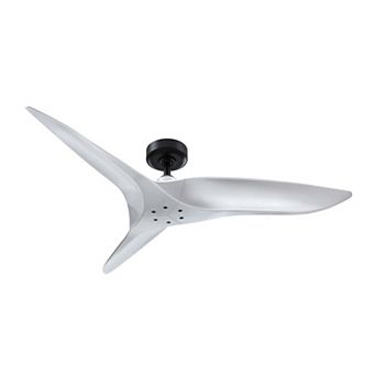 52" Modern Silver ABS 3-Blade Outdoor Ceiling Fan without Light