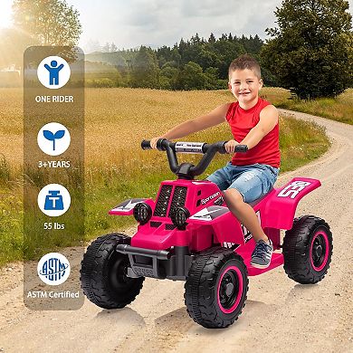 ATV for Kids, 6V Battery Powered Toddler 4 Wheeler w/Music, Light, 1.5mph Max Speed