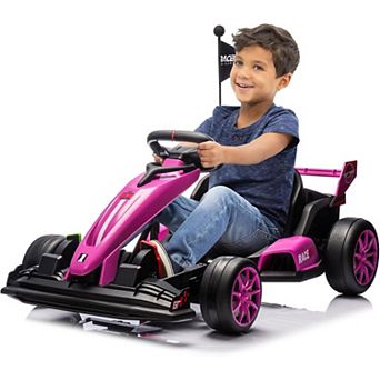 Ride On Go Kart for Kids, 24V 7Ah Battery Two 200W Motors, 8MPH Fast Drifting Circling Car
