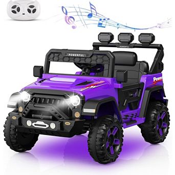 Ride on Car with 6 EVA Wheels&4WD, 12V Battery Powered Electric Car for Kids