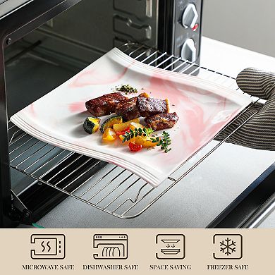 30-piece Porcelain Dinnerware Set for 6, Dinner, Dessert, Soup Plate, Coffee Cup, Saucer