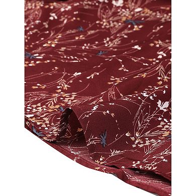 Women's Plus Size 2 Piece Resort Set, V Neck Ruffle Flowy Tunic Blouses and Casual Wide Leg Pants