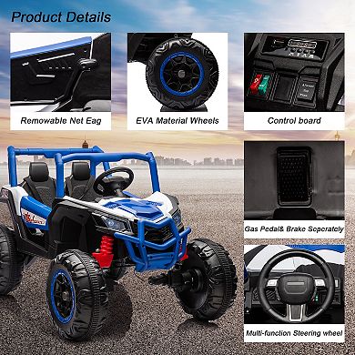 24V Ride On Toys for Big Kids, 2 Seater Power Wheels 24V Electric Vehicles