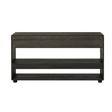 Whisen Vintage-style Console Table with Drawers and Shelves