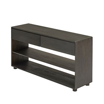 Whisen Vintage-style Console Table with Drawers and Shelves