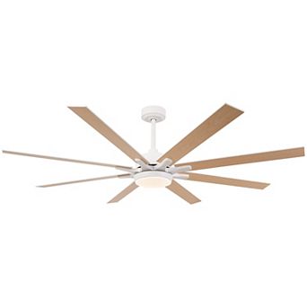 65-Inch Modern Reversible Dimmable Large Ceiling Fan with Light and Remote