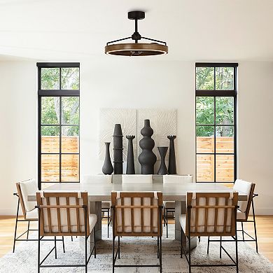 27-inch Rustic 3-Blade LED Ceiling Fan with Light and Remote