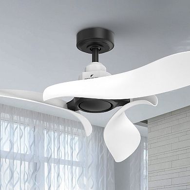 54" White Propeller ABS 3-blade Modern Outdoor Ceiling Fan without Light