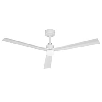 50" Modern White 3CCT Integrated LED Ceiling Fan with Light and Remote