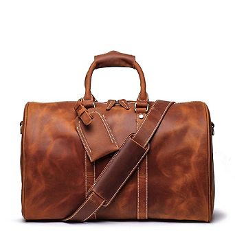 The Brandt Weekender Small Leather Duffle Bag