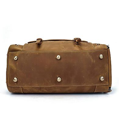 The Brandt Weekender Small Leather Duffle Bag