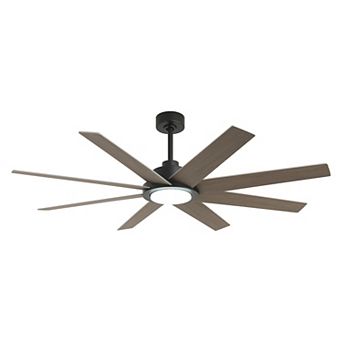60" Farmhouse Large Windmill Dimmable Ceiling Fan with Light and Remote