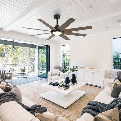 60" Farmhouse Large Windmill Dimmable Ceiling Fan with Light and Remote