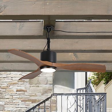 42" Classic Waterproof Wet Outdoor Gazebo Ceiling Fan with Light and Hook