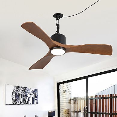 42" Classic Waterproof Wet Outdoor Gazebo Ceiling Fan with Light and Hook