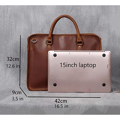 The Hemming Leather Laptop Bag Vintage Leather Briefcase