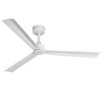 50" White Modern ABS 3-Blade Outdoor Ceiling Fan without Light