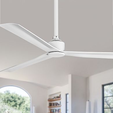 50" White Modern ABS 3-Blade Outdoor Ceiling Fan without Light