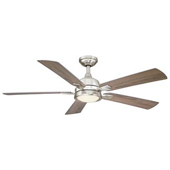 52 in Modern Nickel Reversible 5-Blade Ceiling Fan with Light and Remote