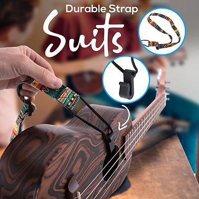 Pyle 21'' Soprano Ukulele Kit with Digital Tuner & Gig Bag (PUKT5580)