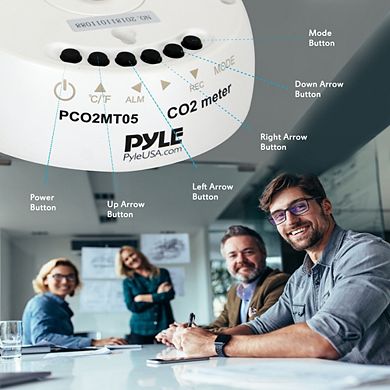 Pyle Digital Indoor Air Quality Meter - CO2, Temperature & Humidity Monitor (PCO2MT05)