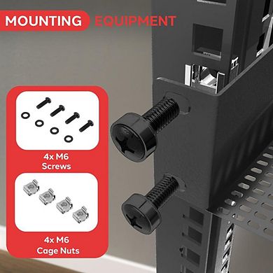 Pyle 1U Universal Device Placement Rack Mounting Tray (PLRSTN14UX2) - Heavy-Duty Steel Construction