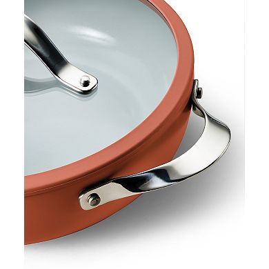 Tramontina Vue 7-Piece 5-Quart Ceramic Nonstick Cooking Pan Set with Glass Lid & Steamer Insert