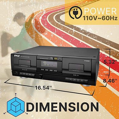 Pyle Dual Stereo Cassette Tape Deck