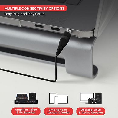 Pyle Cardioid Condenser Headset Microphone - Flexible Wired Boom with 3.5mm Connector