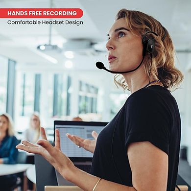 Pyle Cardioid Condenser Headset Microphone - Flexible Wired Boom with 3.5mm Connector