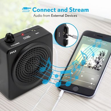 Pyle Waist-Band Portable PA System, 50W, Voice Amplifier & Microphone, Rechargeable Battery