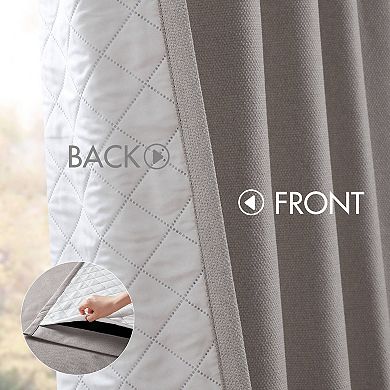 Madison Park Karien Sound Blocking & Total Blackout Set of 2 Window Curtain Panels