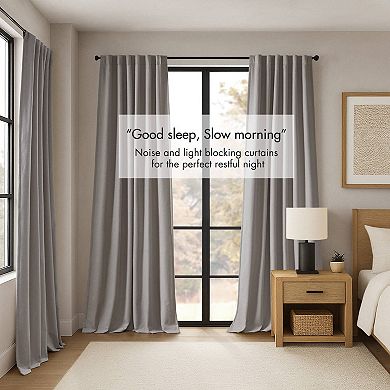 Madison Park Karien Sound Blocking & Total Blackout Set of 2 Window Curtain Panels