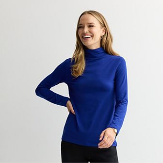 Petite Croft & Barrow® Fitted Turtleneck
