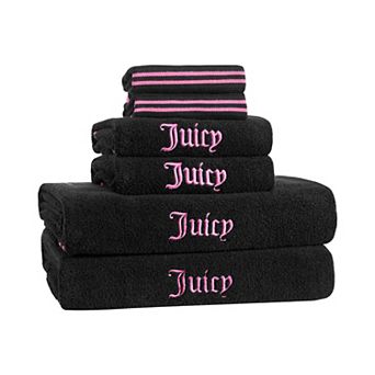 Juicy Couture 6 pc Neon Border Towel Set