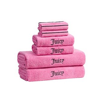 Juicy Couture 6 pc Neon Border Towel Set