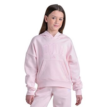 Girls 7-16 adidas Long Sleeve Graphic Fleece Hooded Pullover