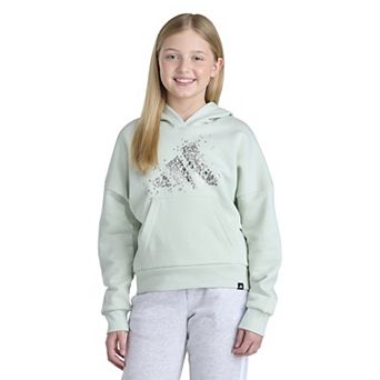 Girls 7-16 adidas Long Sleeve Graphic Fleece Hooded Pullover