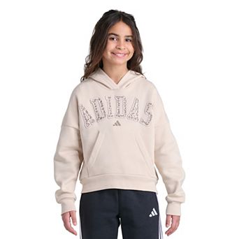 Girls 7-16 adidas Long Sleeve Graphic Fleece Hooded Pullover