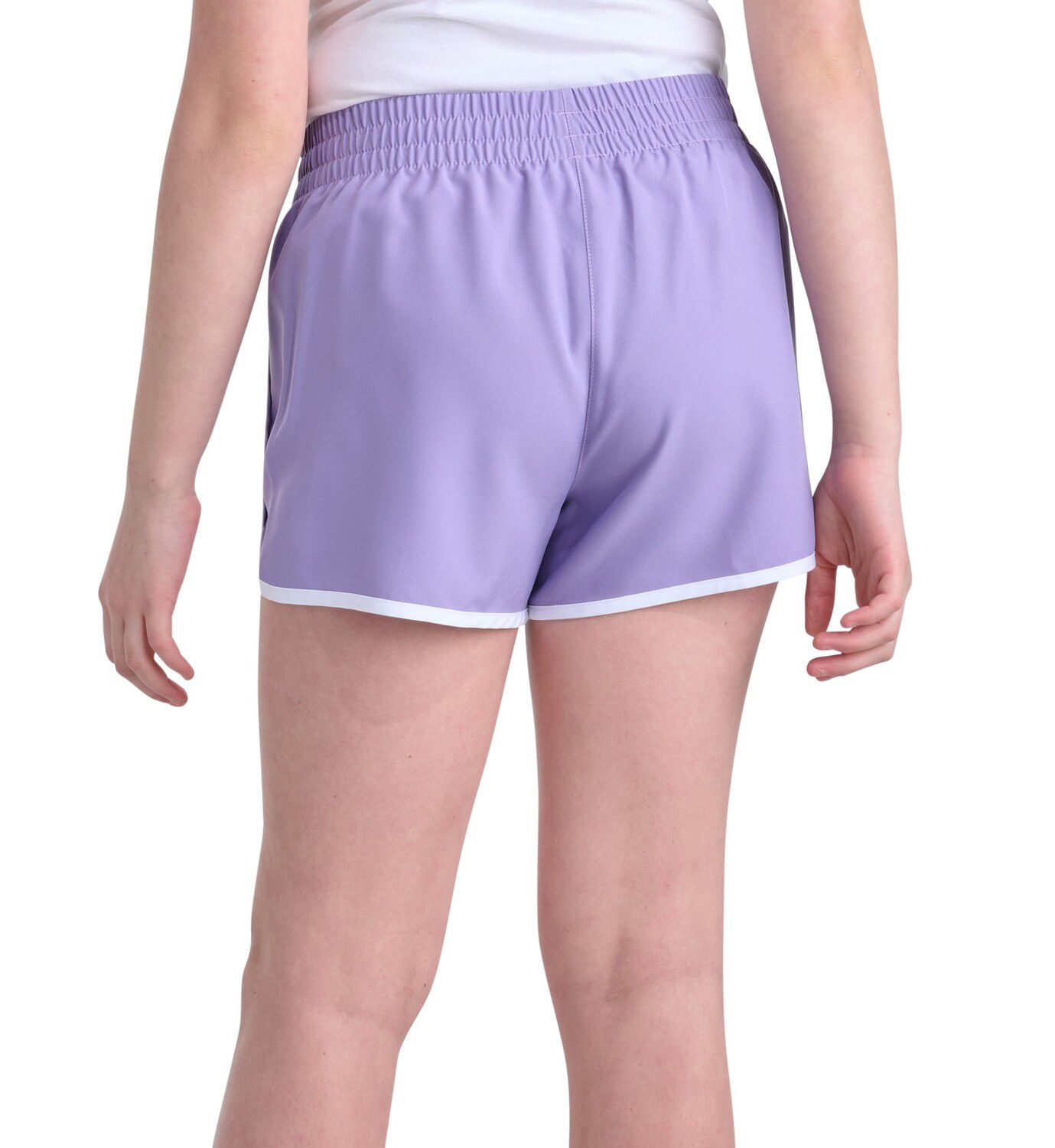 Шорты adidas Elastic Waistband Woven Essentials Pacer для девочек, цвет: Сиреневый — фото 2